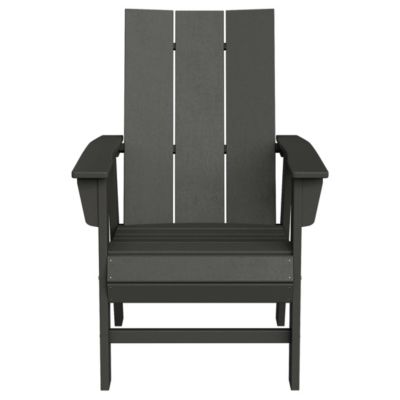 Outdoor Patio Shell-back Adirondack Dining Chair All Weather