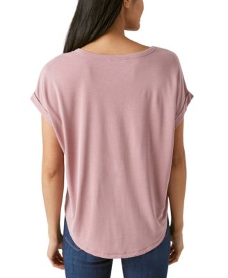 Women's Short Sleeve Sandwash Dolman T-Shirt