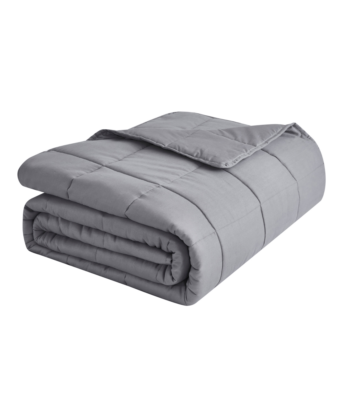 Dream Theory Cotton Weighted 25 Lbs Blanket, King In Gray