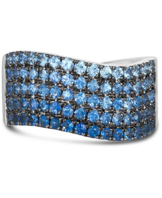 Le Vian - Denim Ombr&eacute; Sapphire Wavy Ring (1-1/2 ct. t.w.) in 14k White Gold