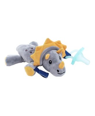 Baby Lovey Pacifier Holder & Teether Clip, Stuffed Animal with Pacifier