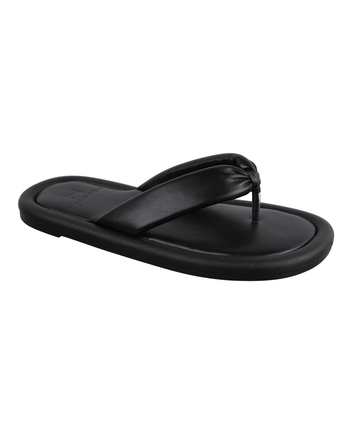 Shop H Halston Women's Citizen Comfortable Flat Sandals In Black