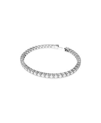 Crystal Round Cut Matrix Tennis Bracelet