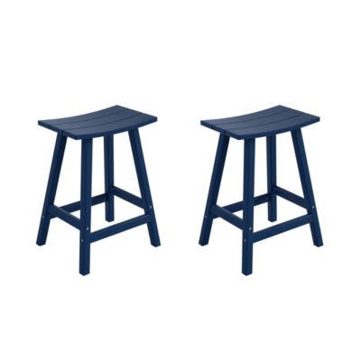 Outdoor Patio Adirondack Counter Height Stool Chair Set of 2