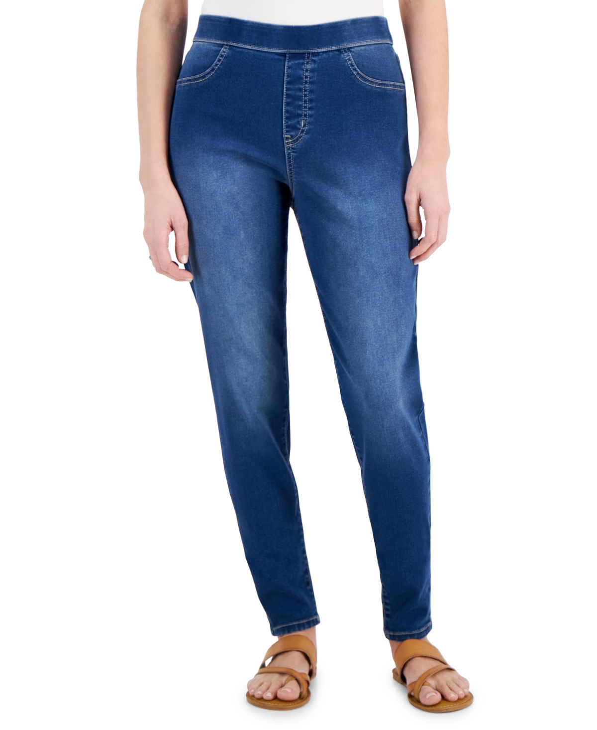 Style & Co Petite Pull-on Jeggings, Created For Macy's In Credence