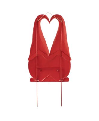 30" H Valentine's Metal Gnome Couple Yard Stake Knock-Down Three Function