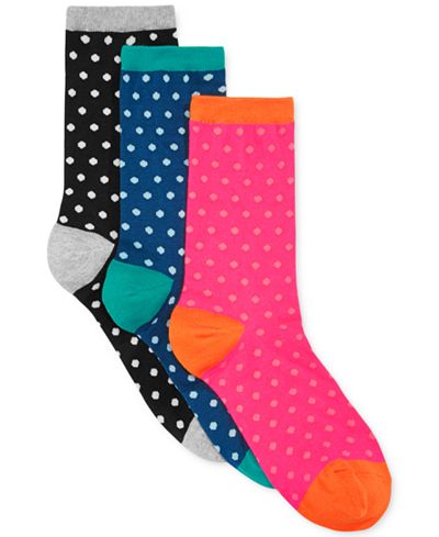 Hot Sox Women's Polka Dot Crew Socks