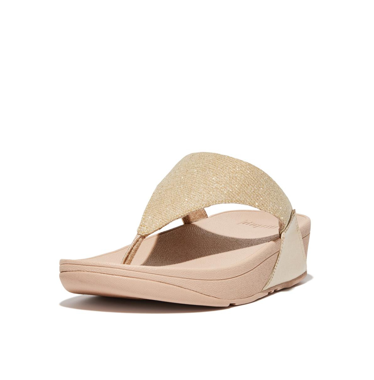 Fitflop Women's Lulu Shimmerlux Toe Post Sandals In Platino