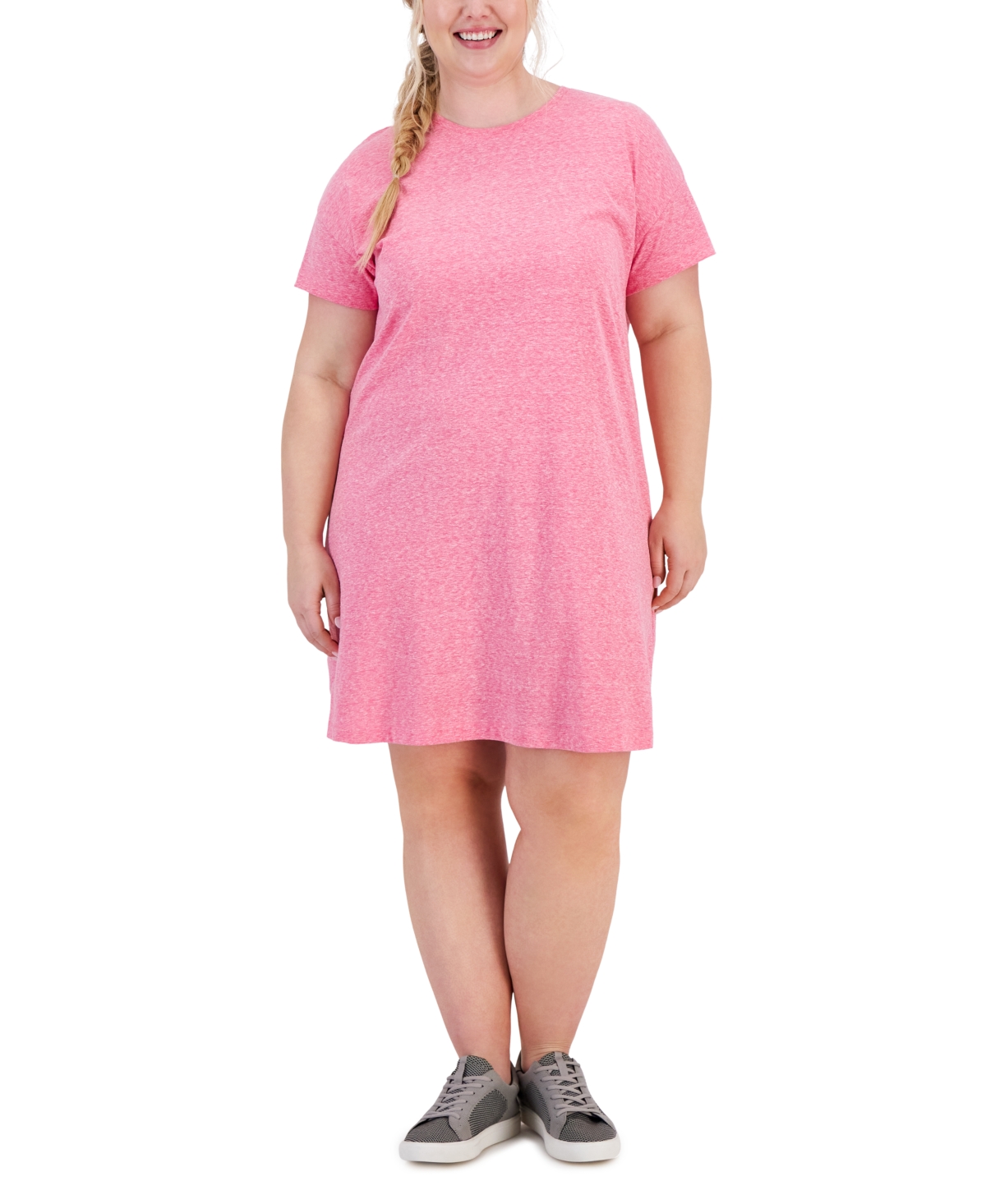 Id Ideology Plus Size T shirt Dress Created For Macy s In Pink