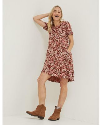 fatface jersey dress FatFace Women's Simone Blush Jersey Dress