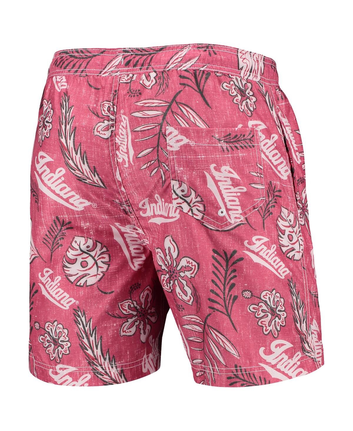 Shop Wes & Willy Men's  Crimson Indiana Hoosiers Vintage Floral Swim Trunks