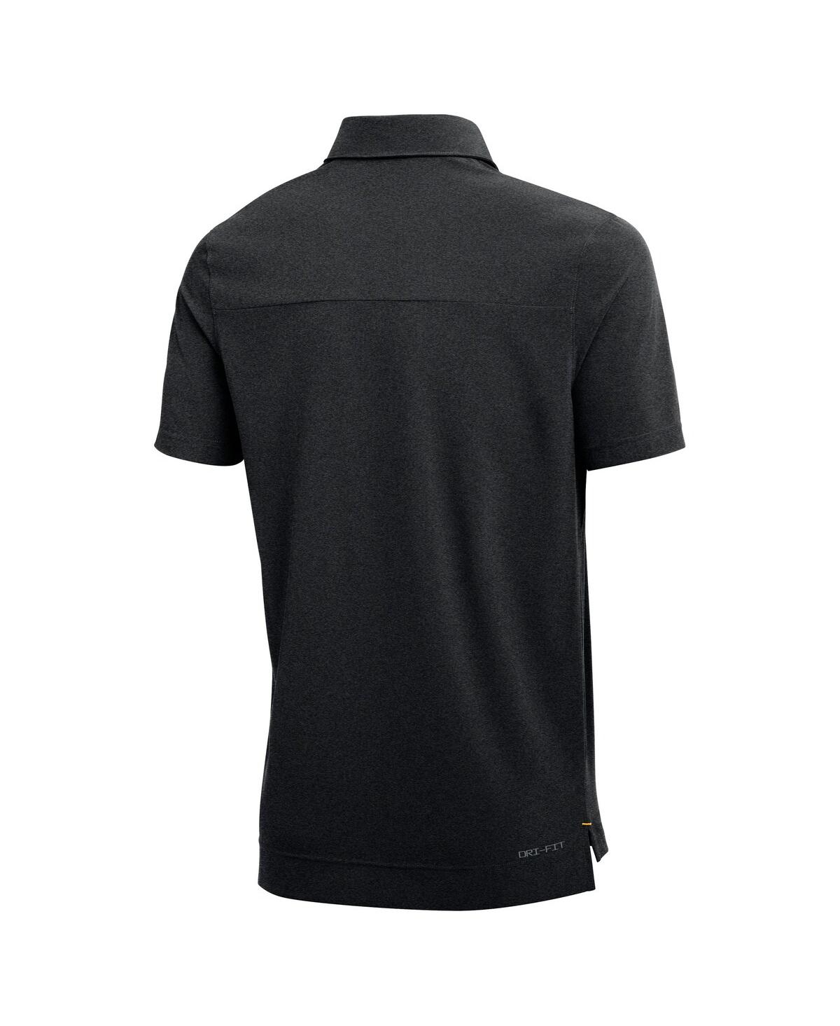 Shop Nike Men's  Heathered Black Iowa Hawkeyes 2022 Coach Performance Polo Shirt