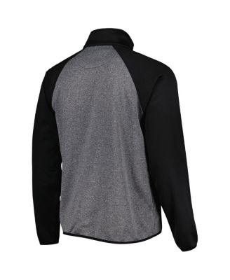 Men's Gray, Black Washington Commanders Runners Raglan Full-Zip Track Jacket