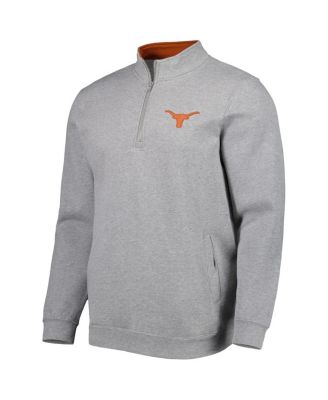 Men's Heathered Gray Texas Longhorns Tortugas Quarter-Zip Sweatshirt