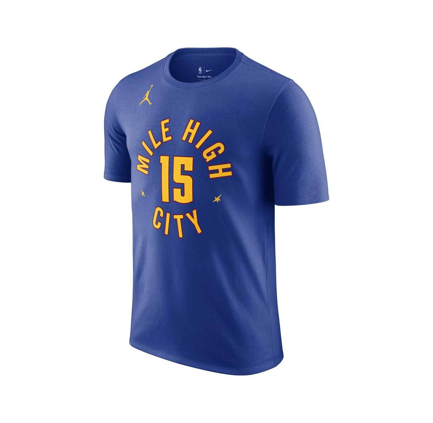 Men's Nikola Jokic Blue Denver Nuggets 2022/23 Statement Edition Name and Number T-shirt