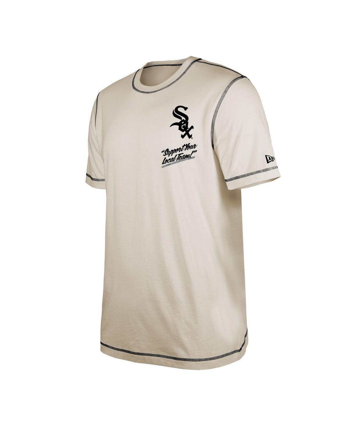 NEW ERA MEN'S NEW ERA WHITE CHICAGO WHITE SOX TEAM SPLIT T-SHIRT 