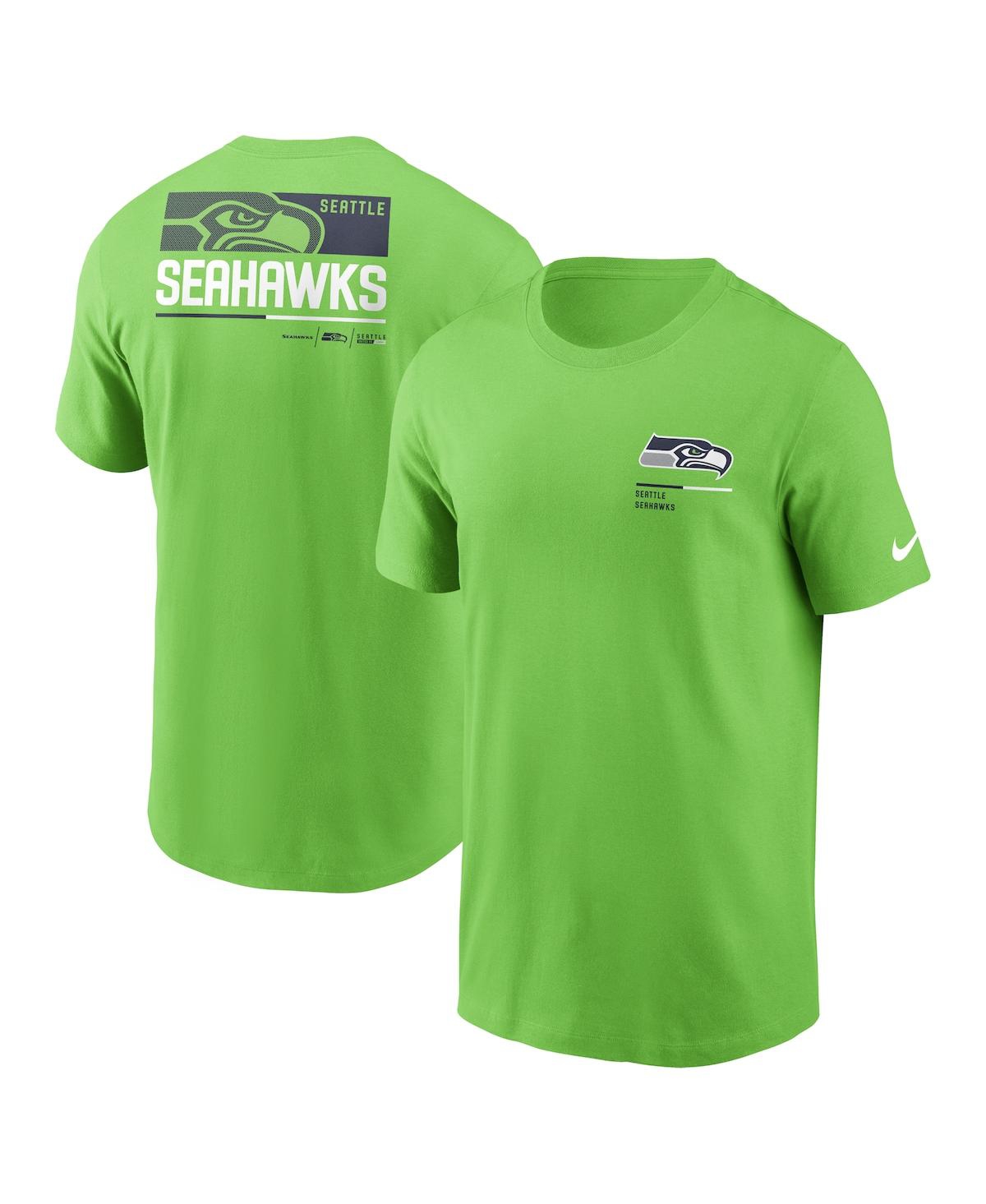 Shop Nike Men's  Neon Green Seattle Seahawks Team Incline T-shirt