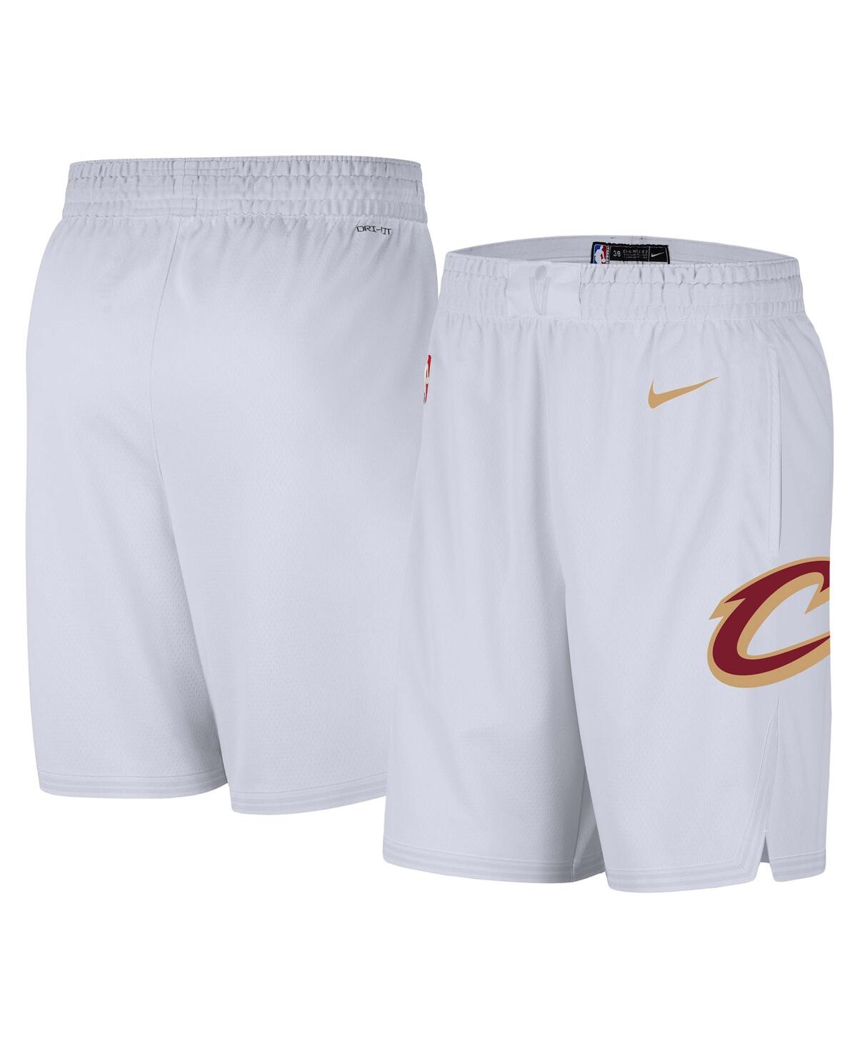 Shop Nike Men's  White Cleveland Cavaliers 2020/21 Association Edition Swingman Performance Shorts