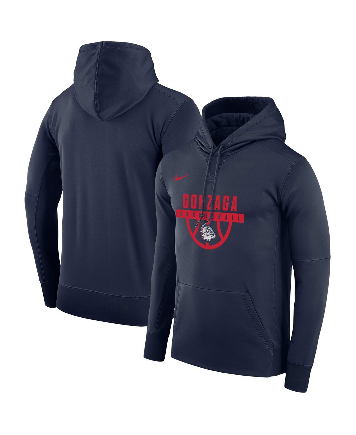 Men's NikeGonzaga Bulldogs Basketball Drop Circuit Pullover Hoodie - Navy