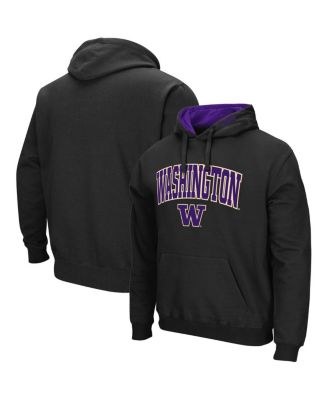 Men's Black Washington Huskies Arch and Logo 3.0 Pullover Hoodie