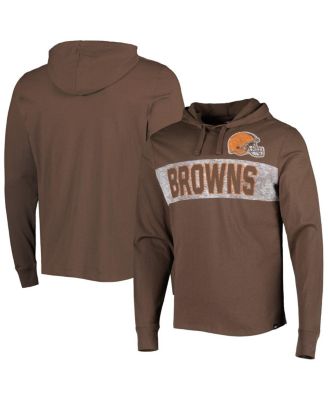 Men's Brown Cleveland Browns Field Franklin Pullover Hoodie