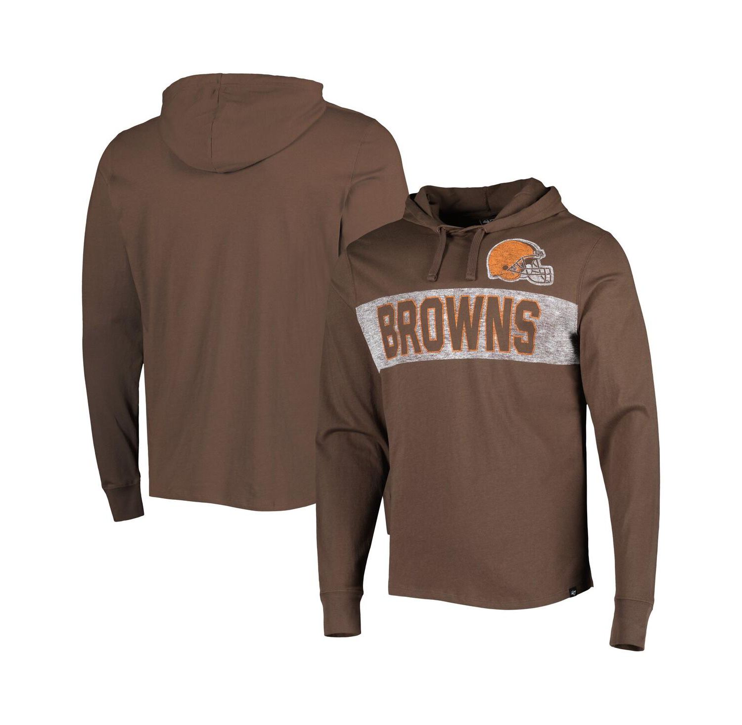 Men's Brown Cleveland Browns Field Franklin Pullover Hoodie