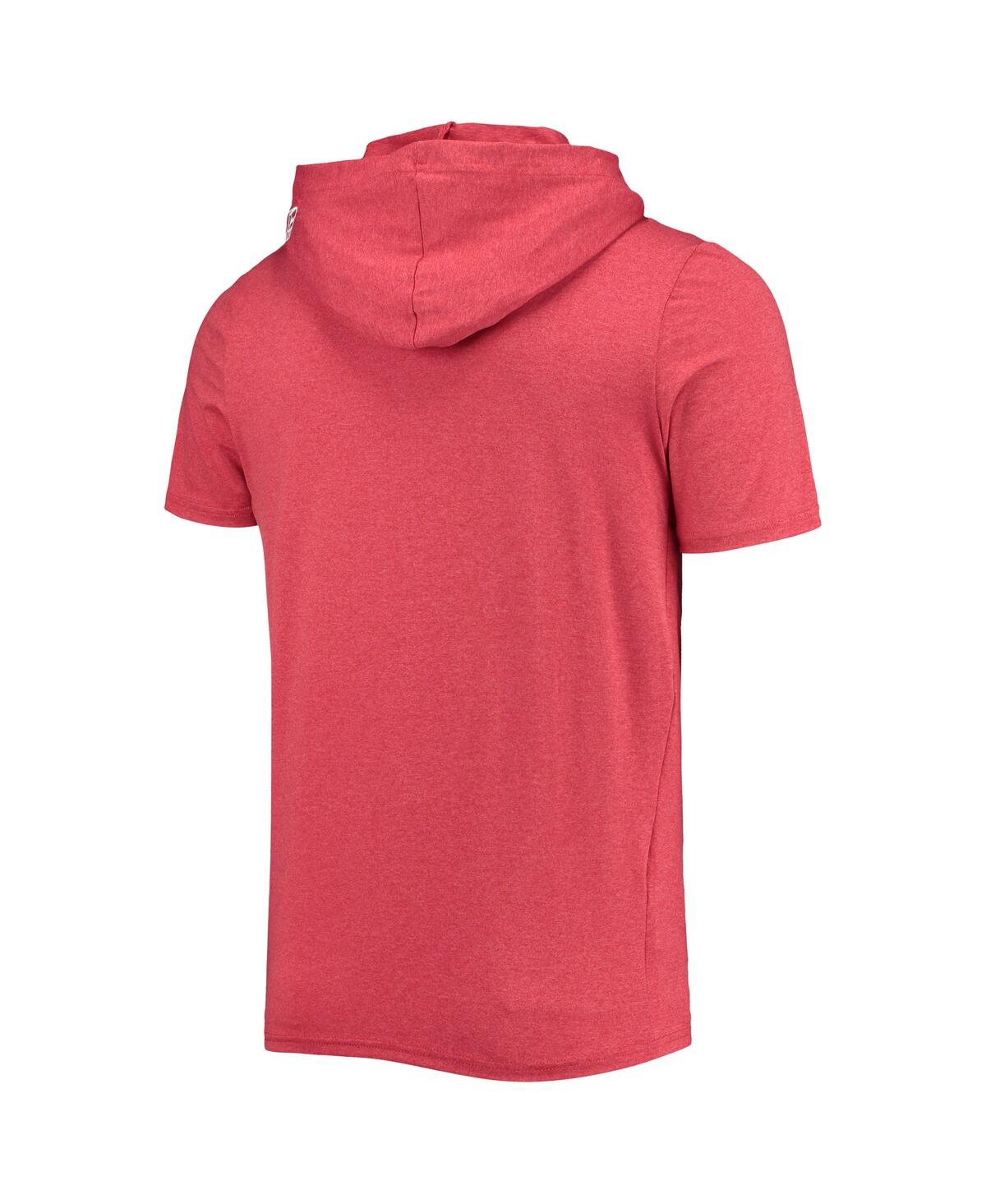 Men's New EraNew England Patriots Team Brushed Hoodie T-shirt - Heathered Red
