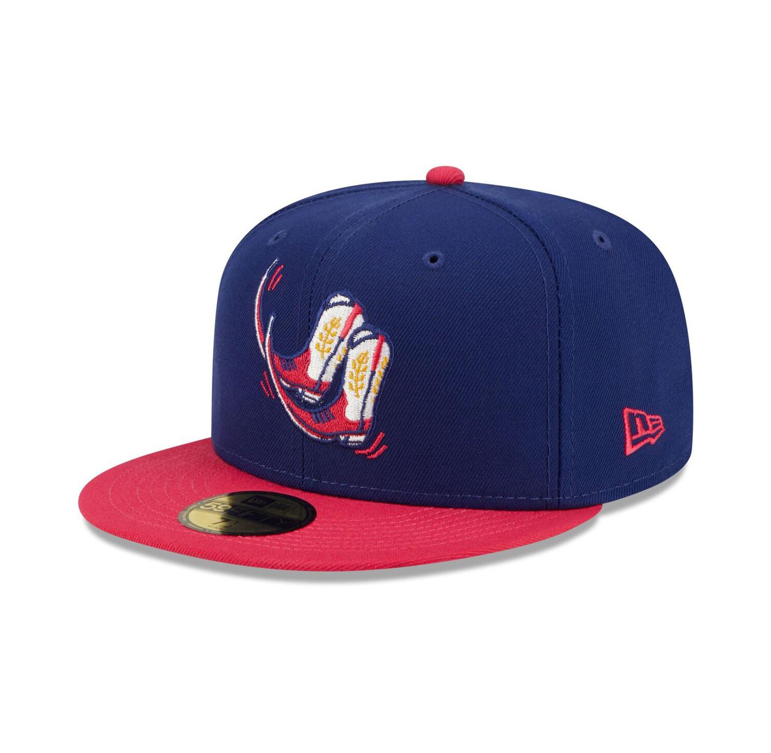 Men's Navy, Coral Pointy Boots de Amarillo Copa De La Diversion 59FIFTY Fitted Hat