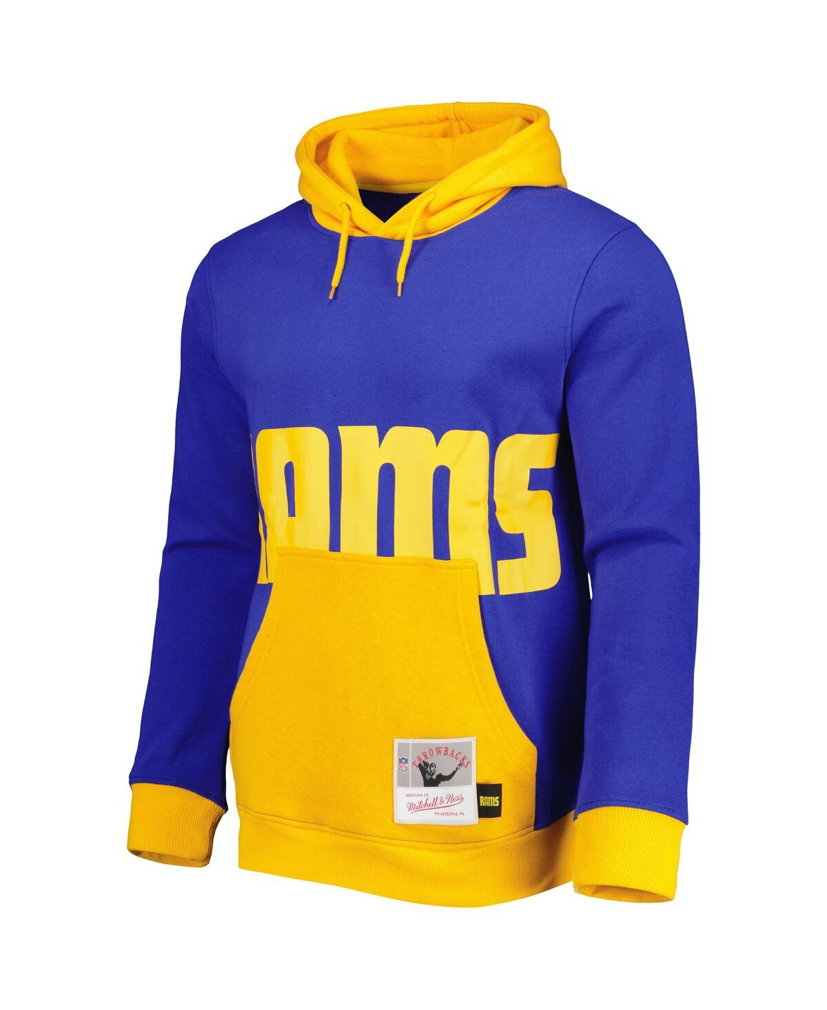 Men's Mitchell & NessLos Angeles Rams Big Face 5.0 Pullover Hoodie - Royal