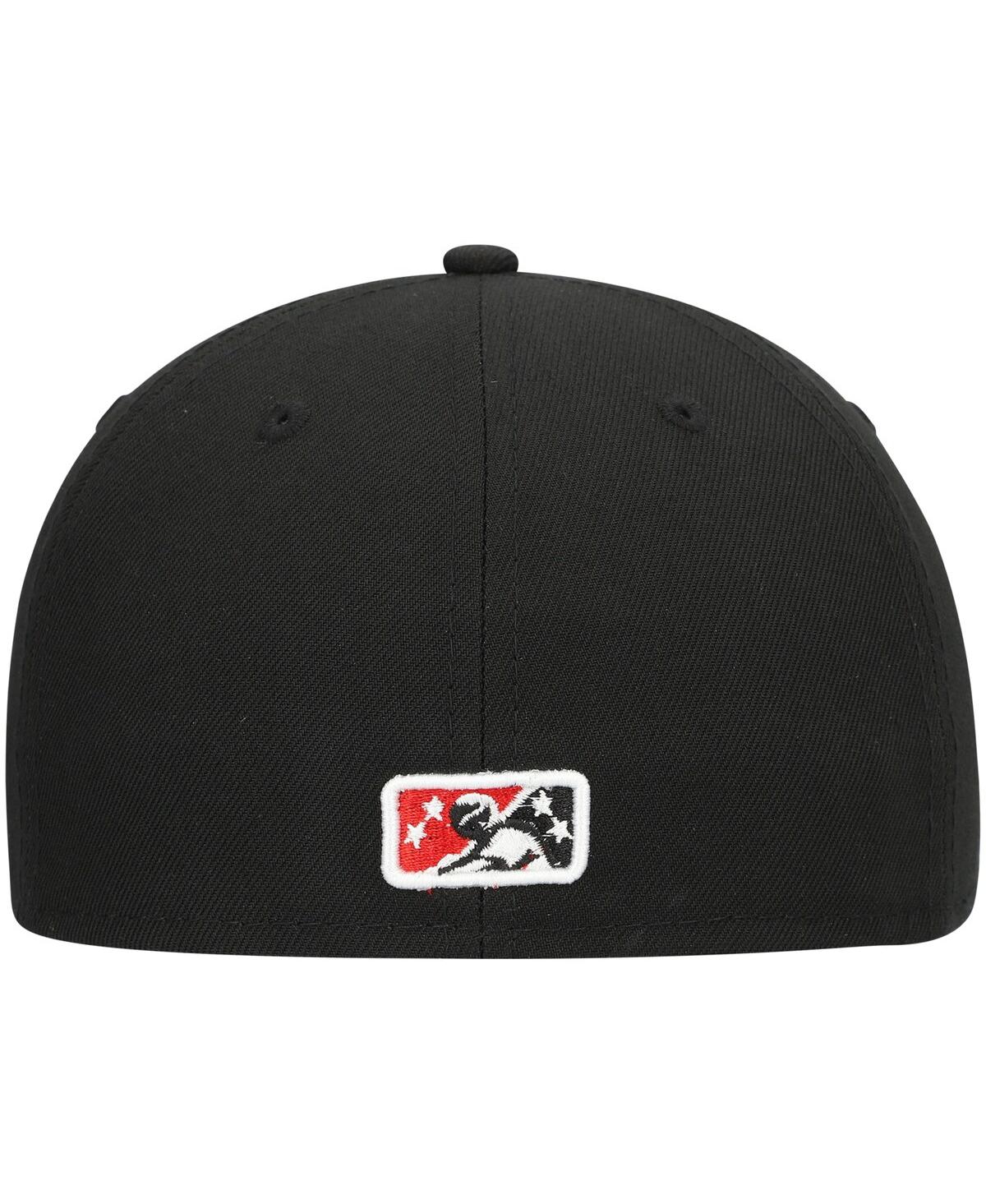 Men's New EraRocket City Trash Pandas Authentic Collection Team Alternate 59FIFTY Fitted Hat - Black