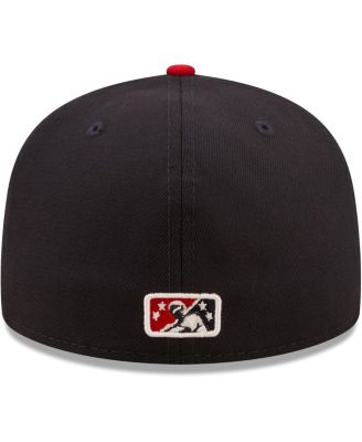 Men's Navy Columbus Clippers Authentic Collection 59FIFTY Fitted Hat