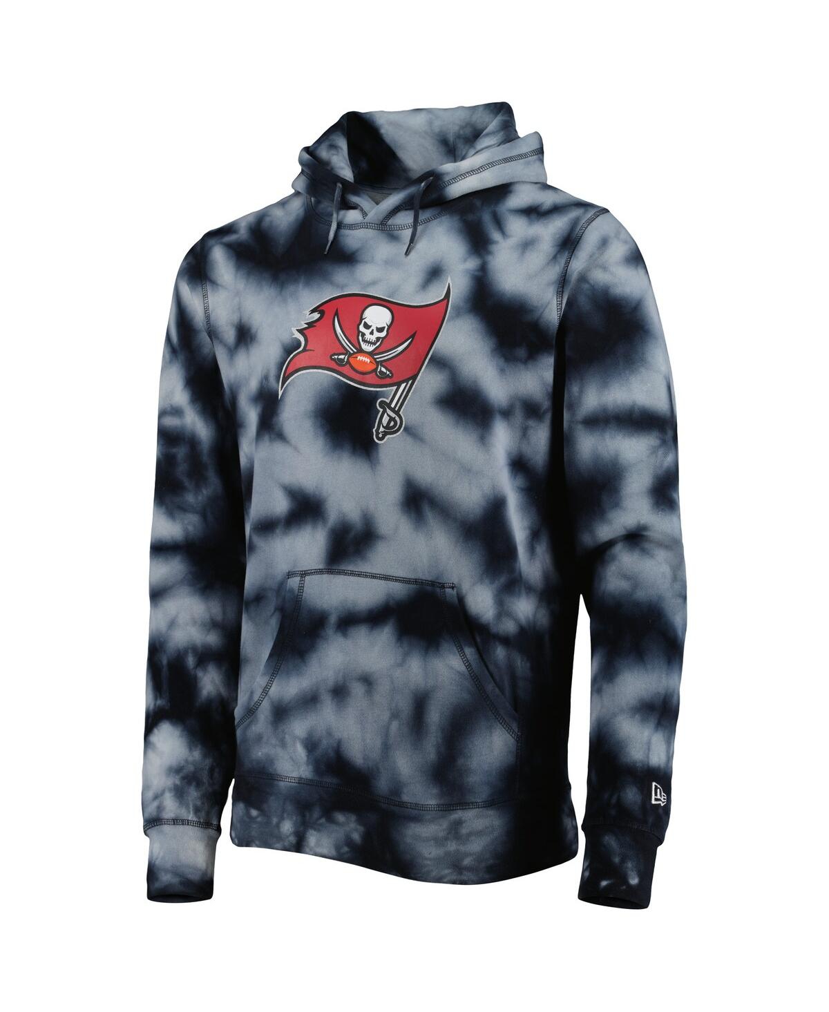 Men's New EraTampa Bay Buccaneers Team Tie-Dye Pullover Hoodie - Black