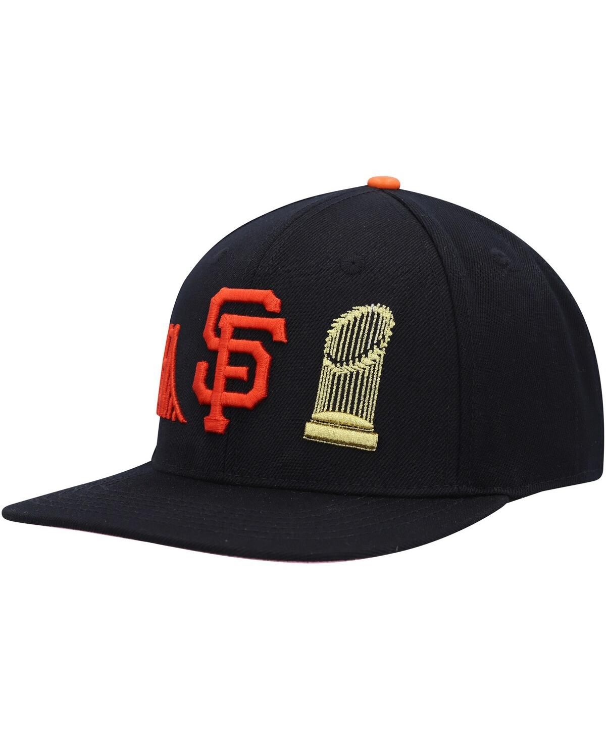 Men's Pro StandardSan Francisco Giants Double City Pink Undervisor Snapback Hat - Black
