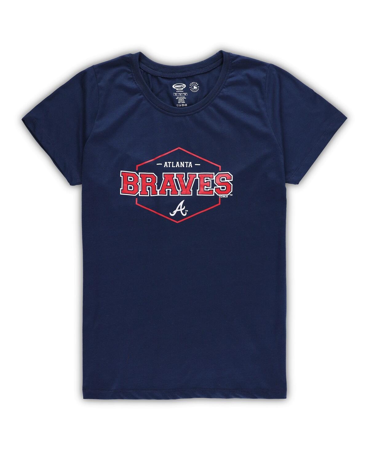 Women's Concepts Sport Red Atlanta Braves Plus Size Badge Sleep Set - Red