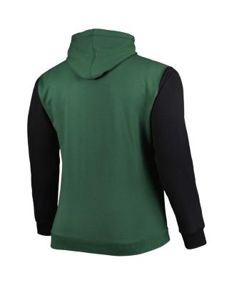 Men's Hunter Green, Black Milwaukee Bucks Big and Tall Bold Attack Pullover Hoodie