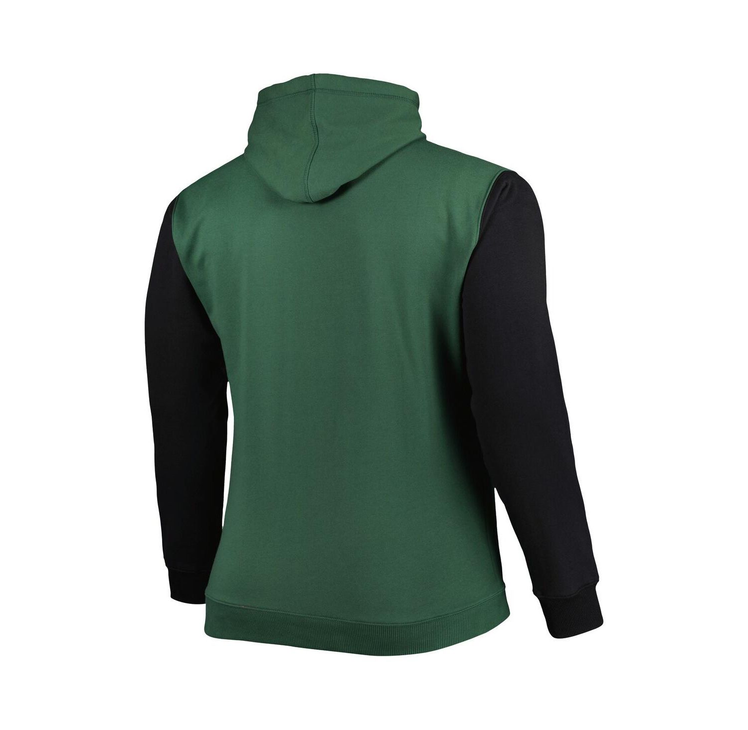 Men's Hunter Green, Black Milwaukee Bucks Big and Tall Bold Attack Pullover Hoodie