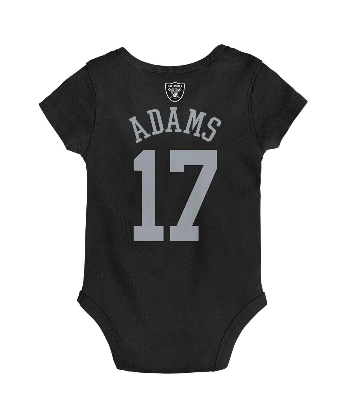 Newborn and Infant Boys and Girls Davante AdamsLas Vegas Raiders Mainliner Player Name and Number Bodysuit - Black