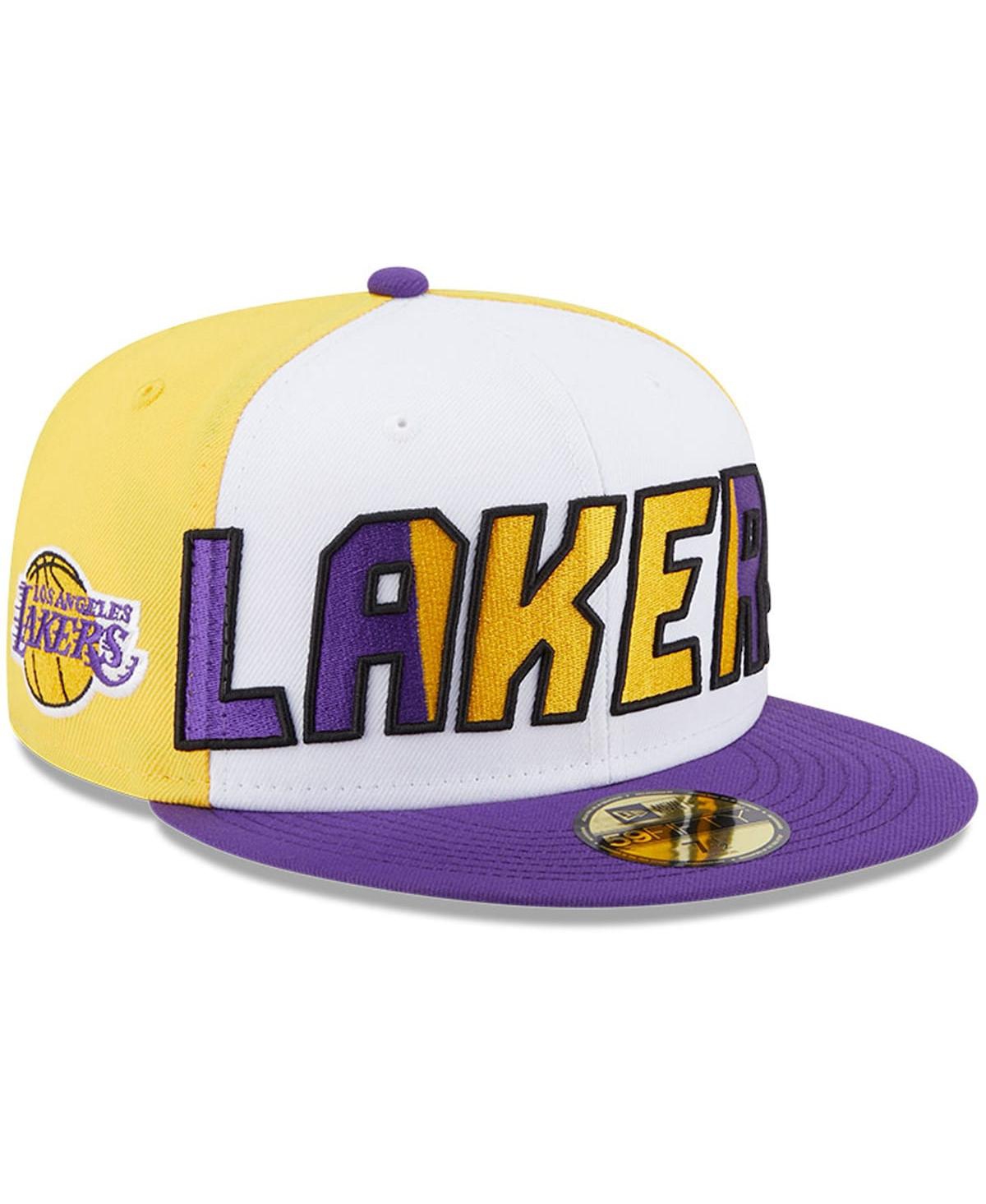 Men's New Era Purple Los Angeles Lakers Back Half 9FIFTY Fitted Hat - Purple