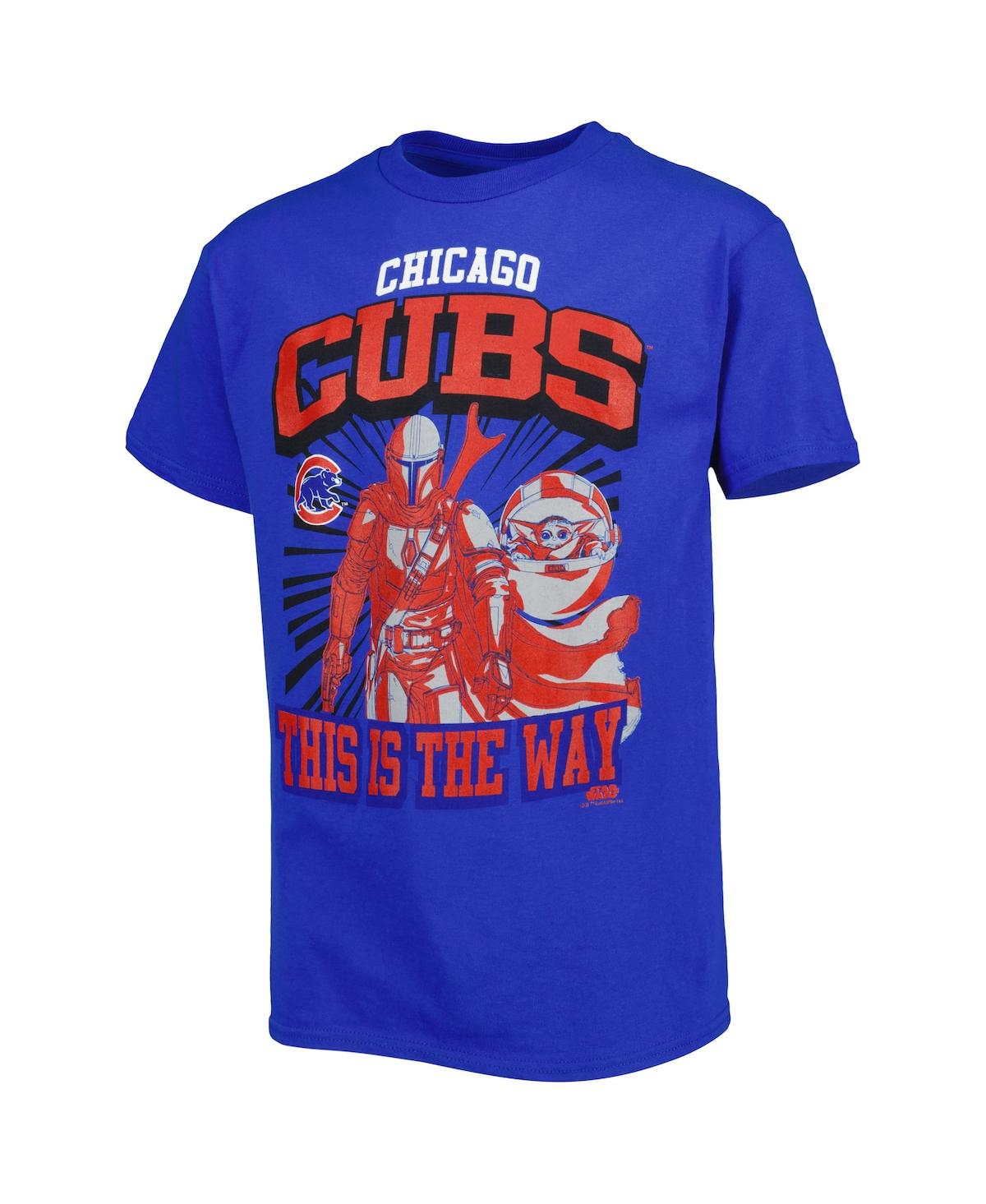 Youth BoysChicago Cubs Star Wars This is the Way T-shirt - Royal