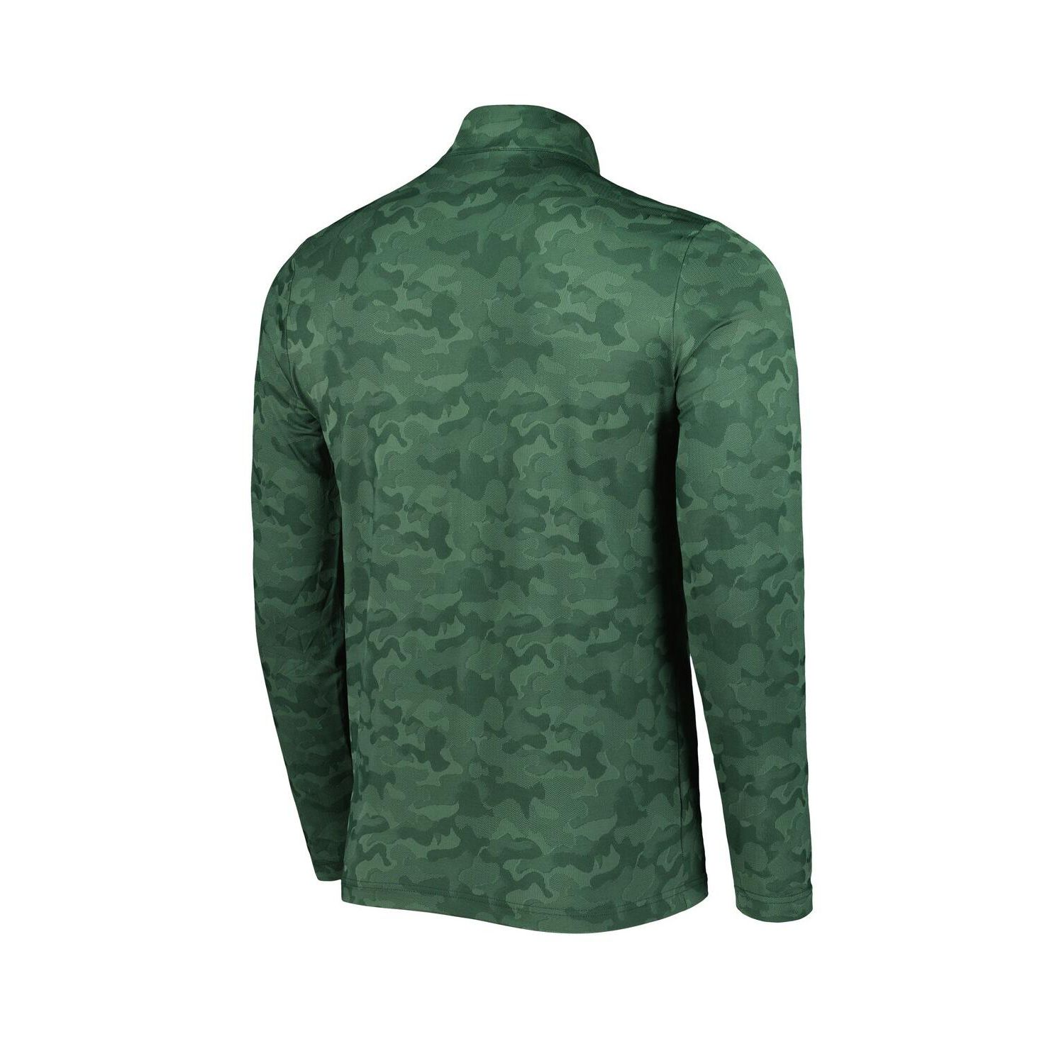 Men's Green Green Bay Packers Brigade Quarter-Zip Sweatshirt