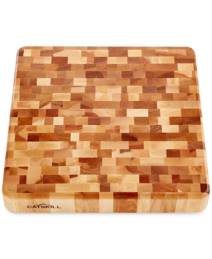 Catskill Craft - End Grain Slab Butcher Block with Finger Slots