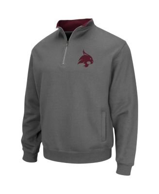 Men's Charcoal Texas State Bobcats Tortugas Logo Quarter-Zip Jacket