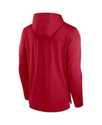 Men's Red Tampa Bay Buccaneers Performance Team Pullover Hoodie