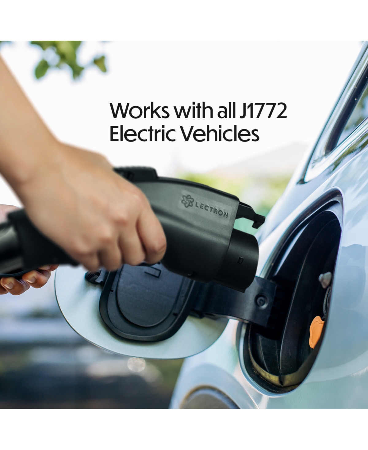 Lectron [Only For J1772 EVs] Tesla to J1772 Charging Adapter, Max 48A & 250V - Compatible with Tesla High Powered Connectors, Destination Chargers, an