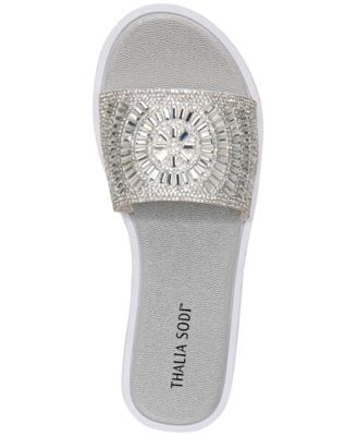 Thalia Sodi Women's Dianna Bling Flat Sandals, Created for Macy's