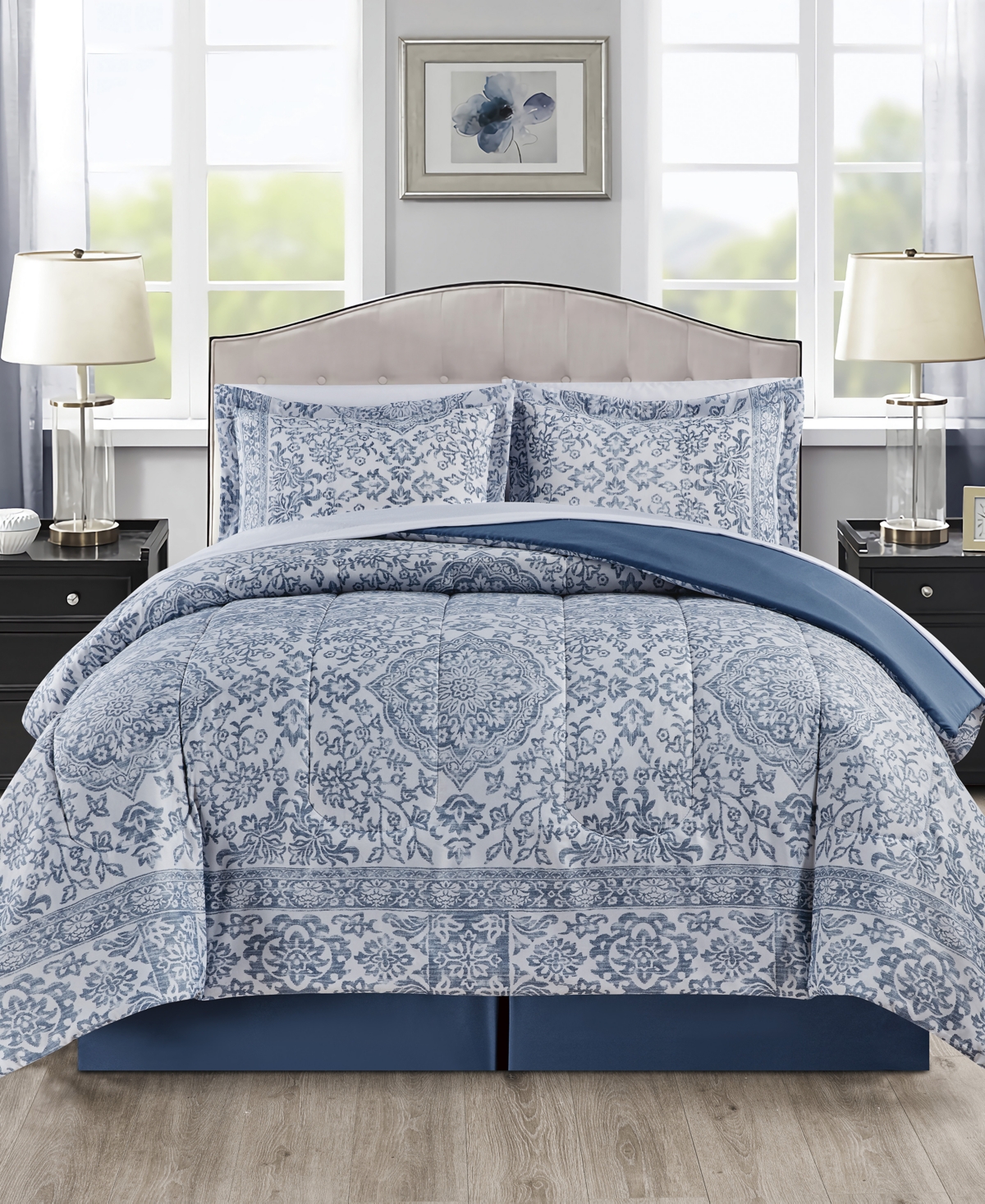 Sunham Estella 8-pc. Comforter Sets, Exclusively At Macy's In Blue