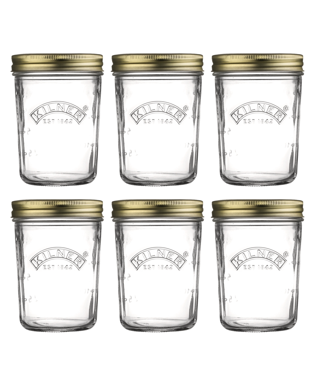 Wide Mouth Canning Jar 12 oz, Set of 6 - Clear