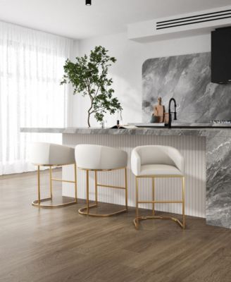 Louvre 3-Piece Leatherette Upholstered Barstool Set