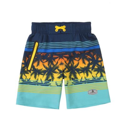 Boys 4-Way Stretch Quick Dry Board Shorts Swim Trunks with Mesh Lining UPF50+