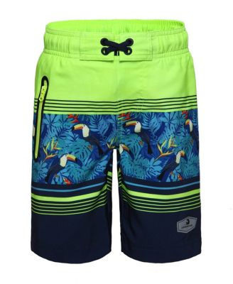 Boys 4-Way Stretch Quick Dry Board Shorts Swim Trunks with Mesh Lining UPF50+